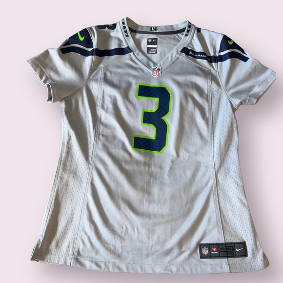 Woman’s NFL Nike fitted Seahawk Jersey number 3 Wilson collector jersey Large - Picture 3 of 12